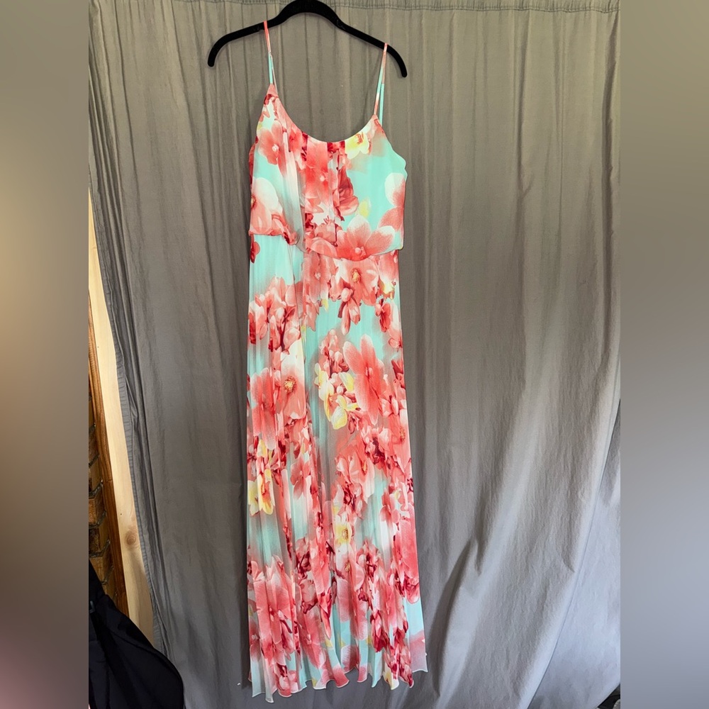 Bisou Bisou Floral Maxi Dress with Spaghetti Straps